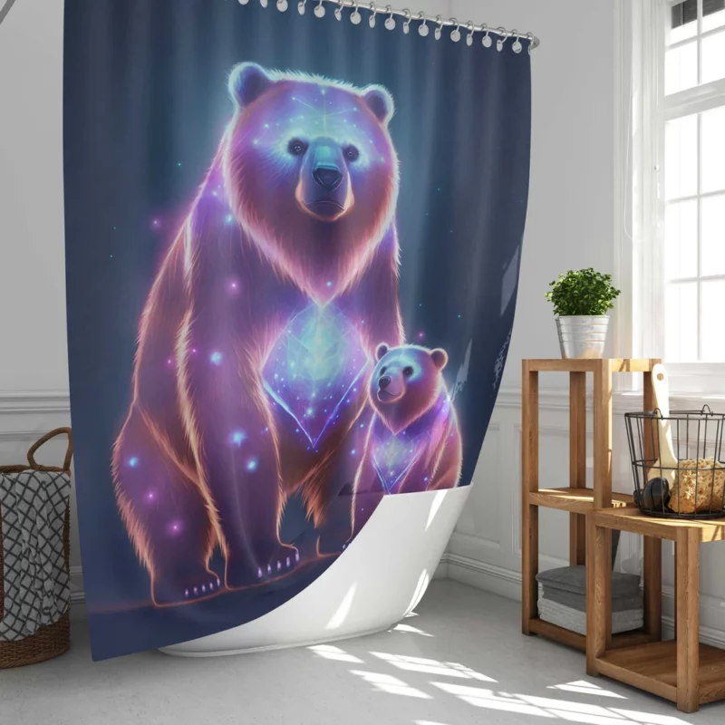 The Greater and Lesser Bears Shower Curtain