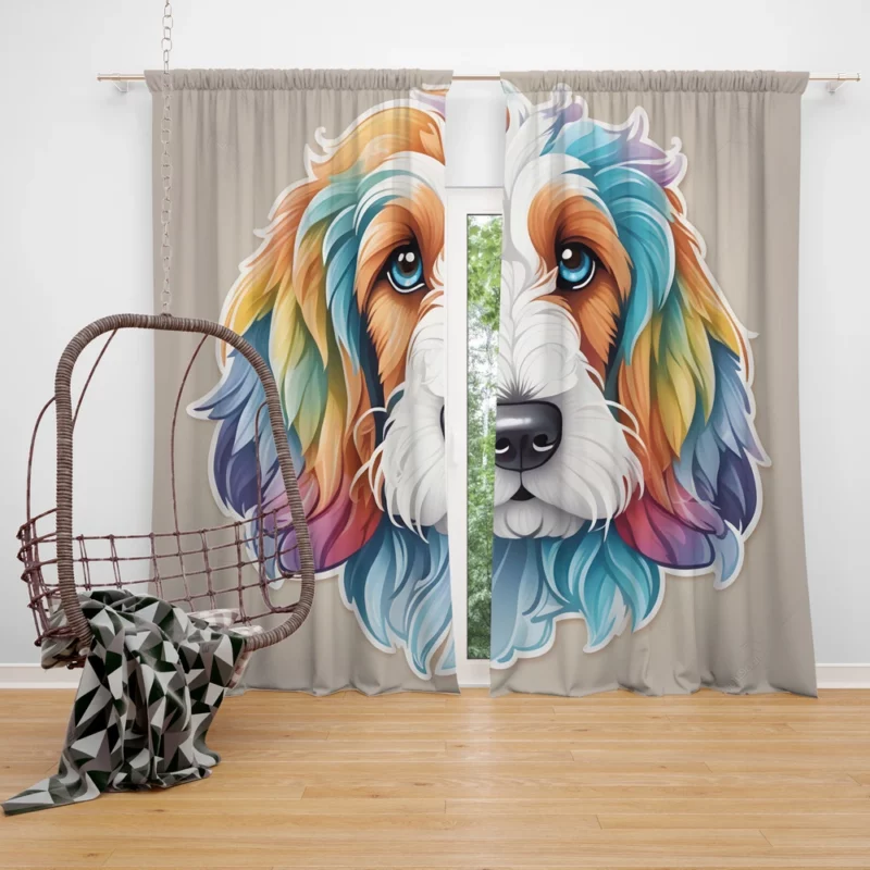 The Lively Petit Basset Griffon Vendeen Curtain