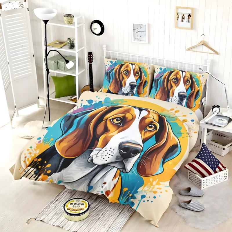 The Loyal Treeing Walker Coonhound Dog Bedding Set