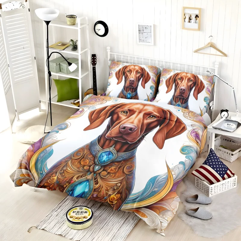 The Loyal Vizsla Dog Bedding Set