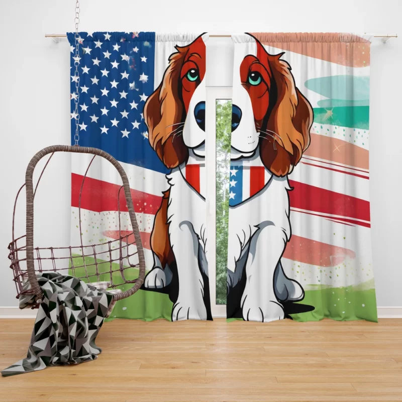 The Loyal Welsh Springer Spaniel Dog Curtain