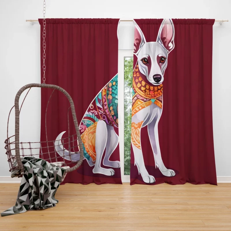 The Loyal Xoloitzcuintli Dog Curtain