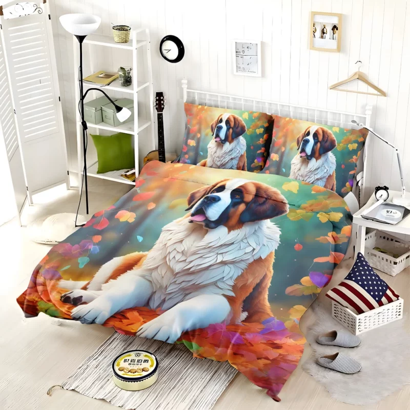 The Majestic Saint Bernard Dog Bedding Set