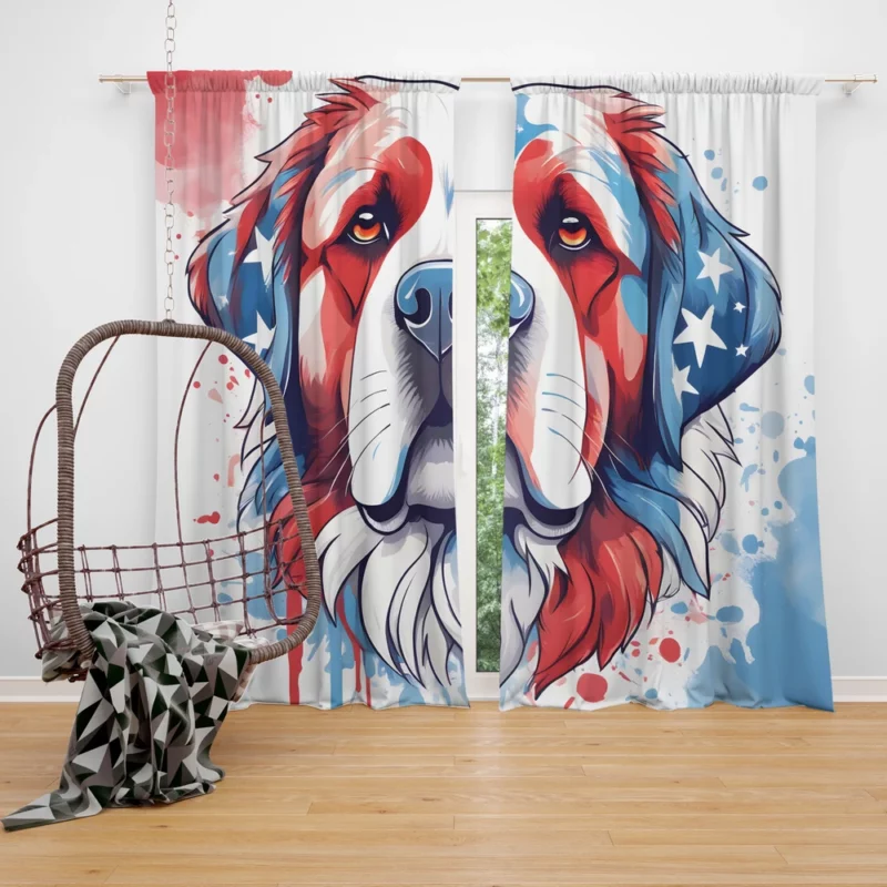 The Mighty Pyrenean Mastiff Dog Curtain