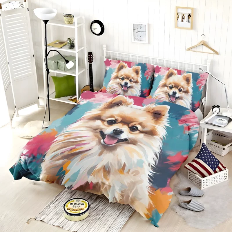 The Petite Pomeranian Delightful Dog Bedding Set