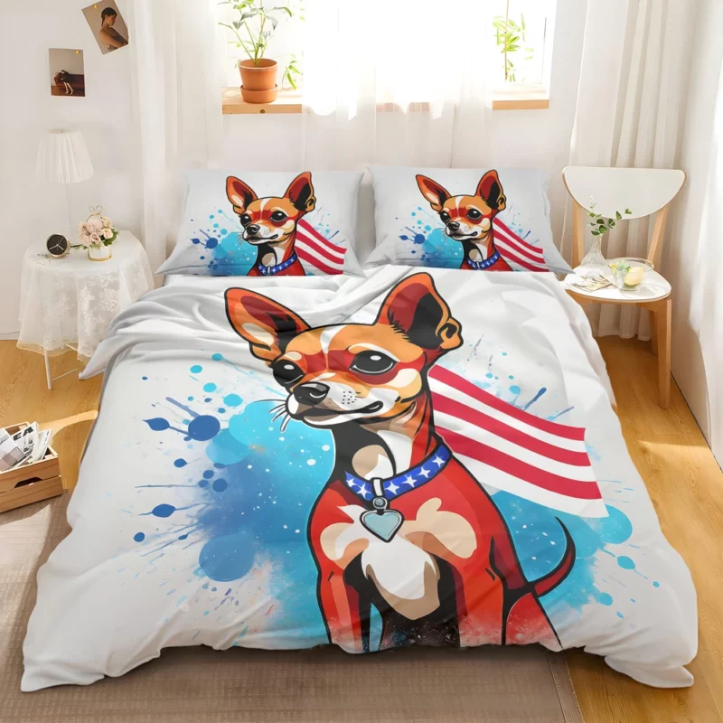 The Playful Russian Toy Terrier Dog Bedding Set 2