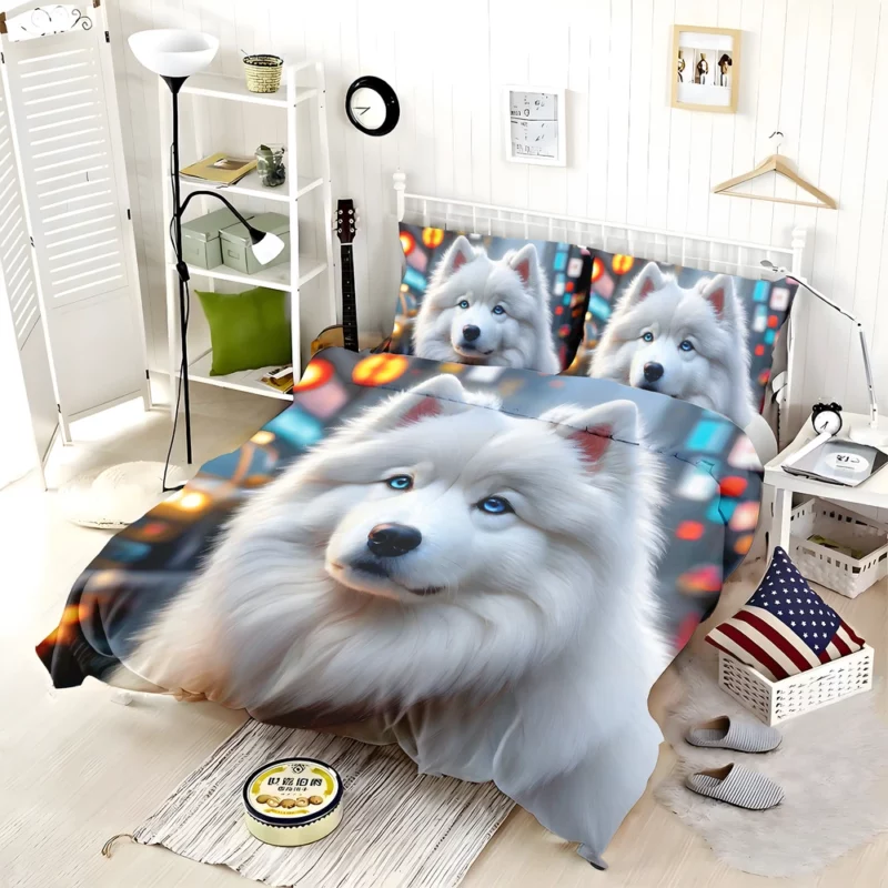 The Playful Samoyed Dog Companion Bedding Set