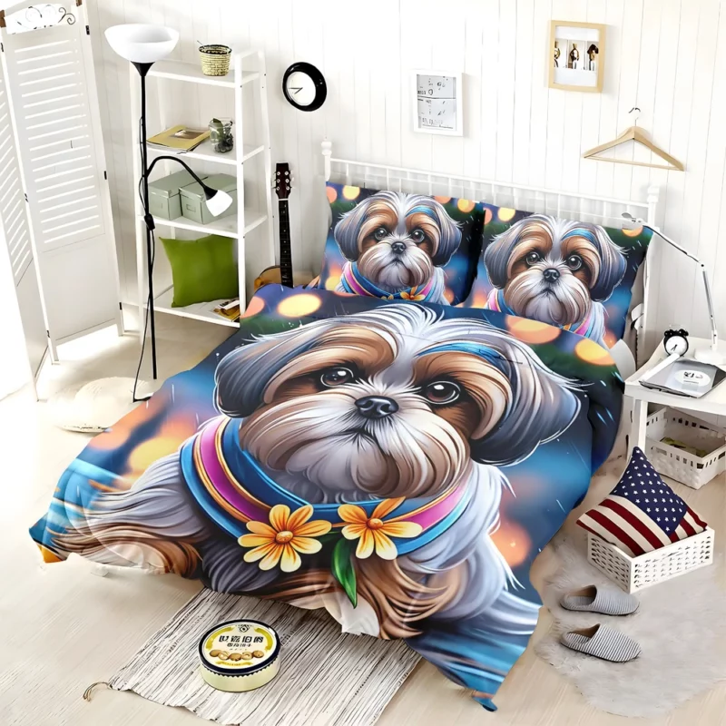 The Playful Shih Tzu Companion Bedding Set