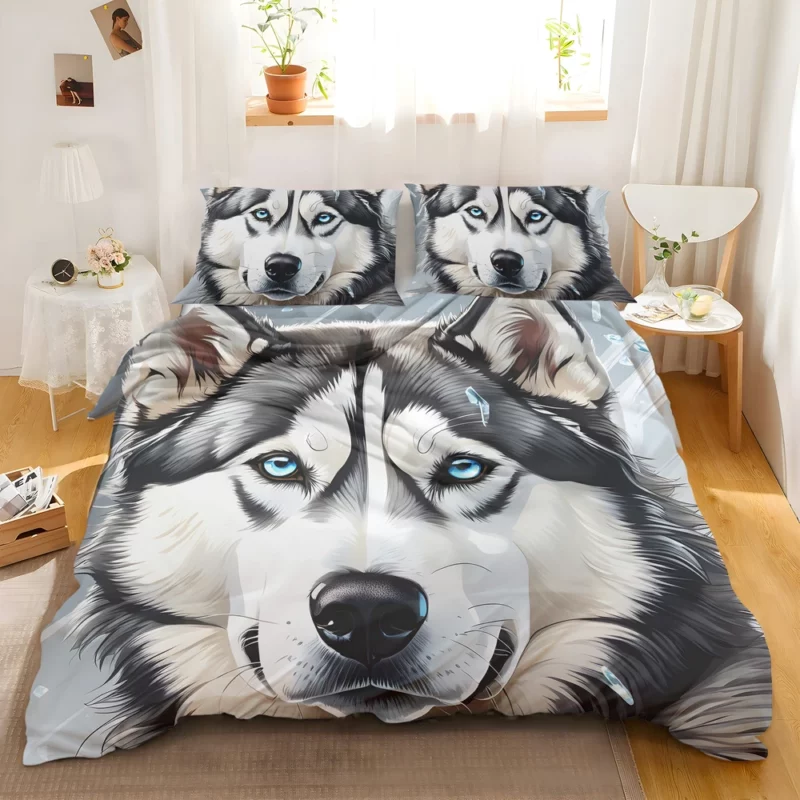 The Playful Siberian Husky Companion Bedding Set 2