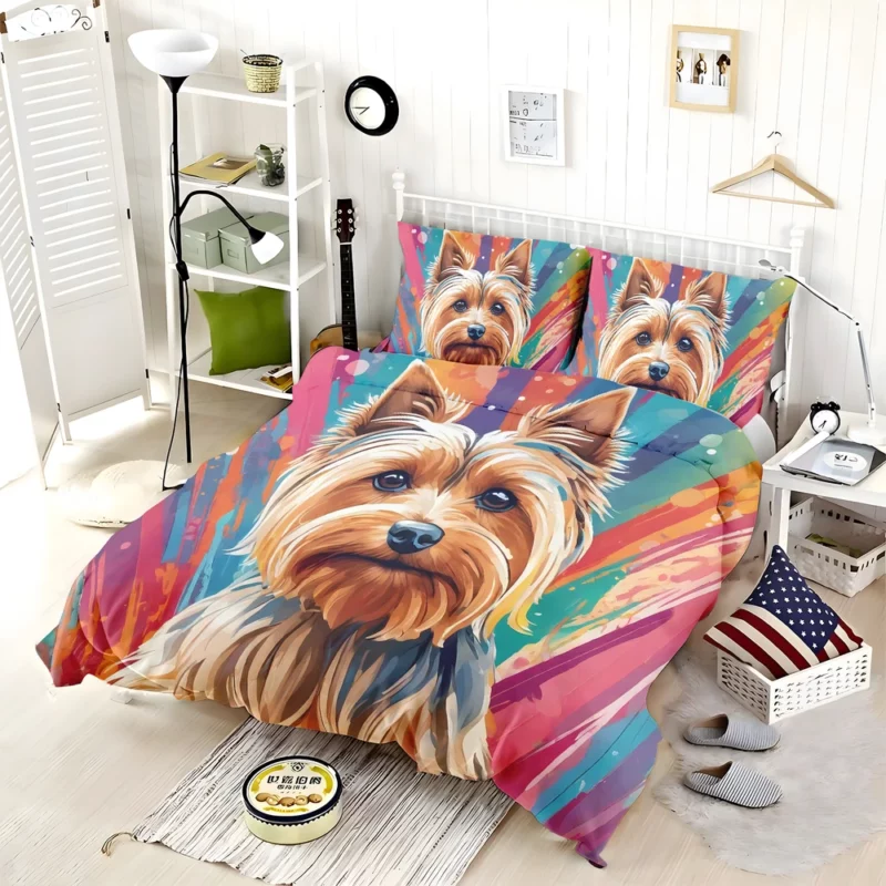 The Playful Silky Terrier Companion Bedding Set