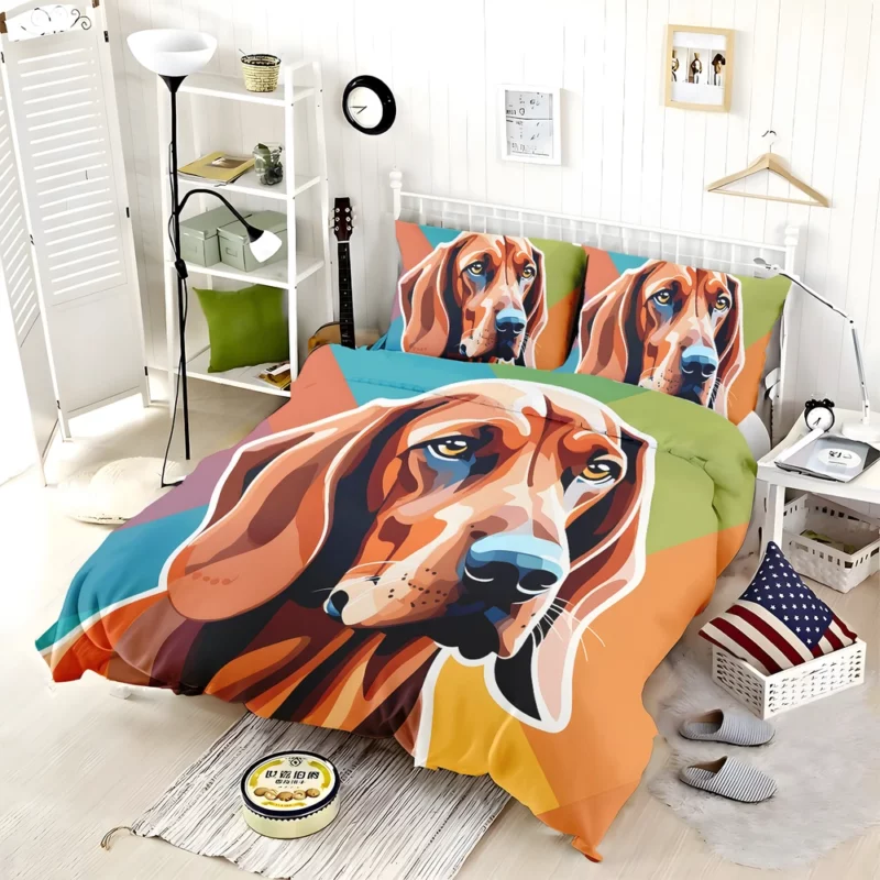 The Redbone Coonhound Charm Loyal Dog Bedding Set