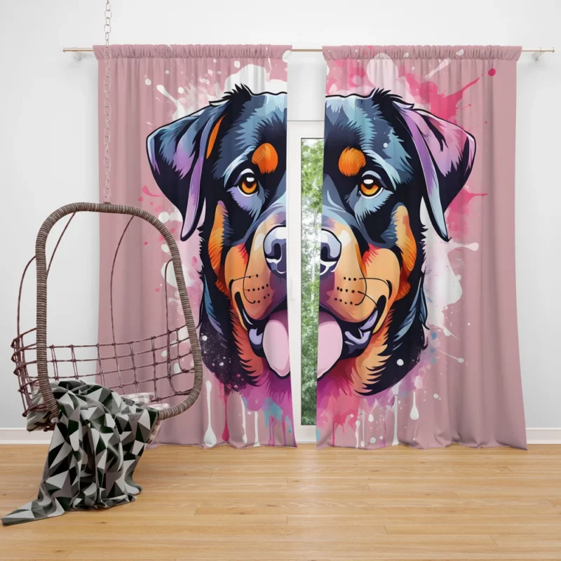 The Rottweiler Charm Loyal Companion Curtain