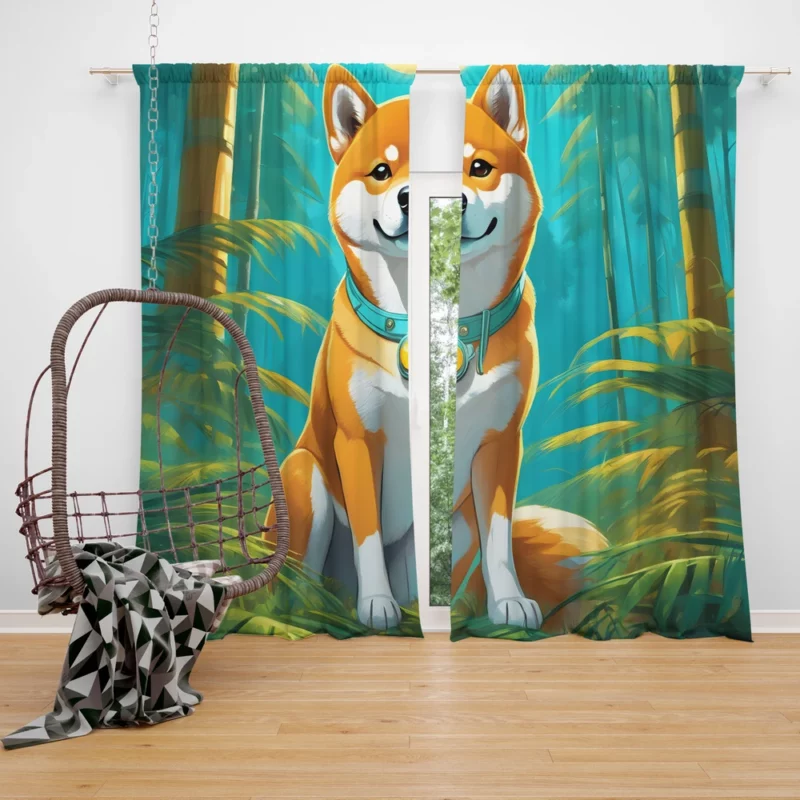 The Shiba Inu Wonder Devoted Dog Curtain