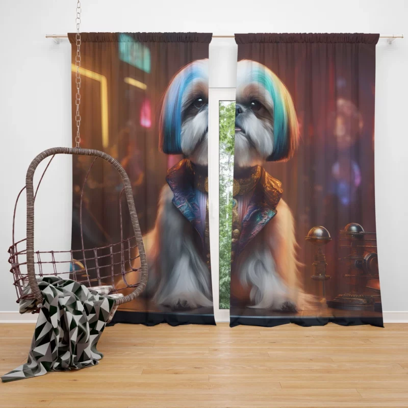 The Shih Tzu Wonder Energetic Dog Curtain