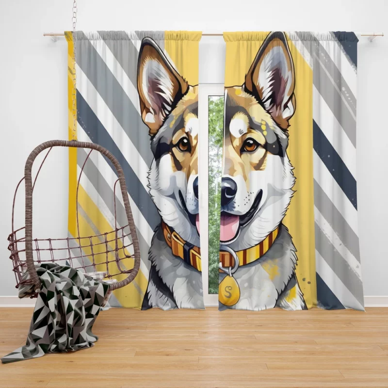 The Shikoku Elegance Faithful Dog Curtain
