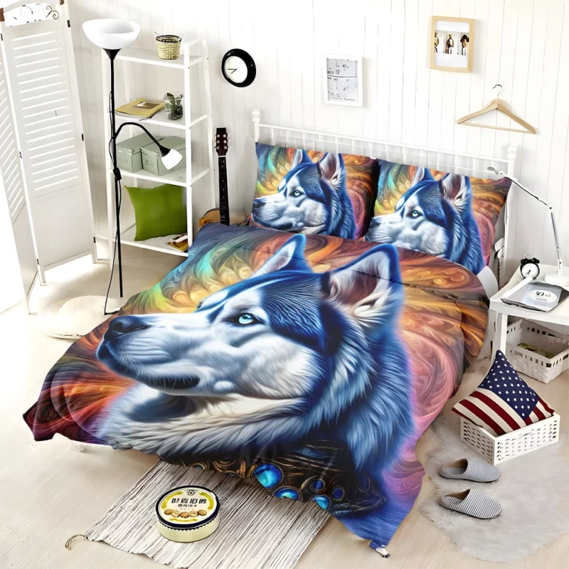 The Siberian Husky Elegance Faithful Dog Bedding Set