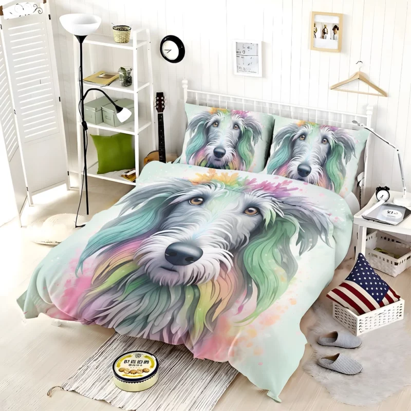 The Sleek Deerhound Scottish Dog Bedding Set