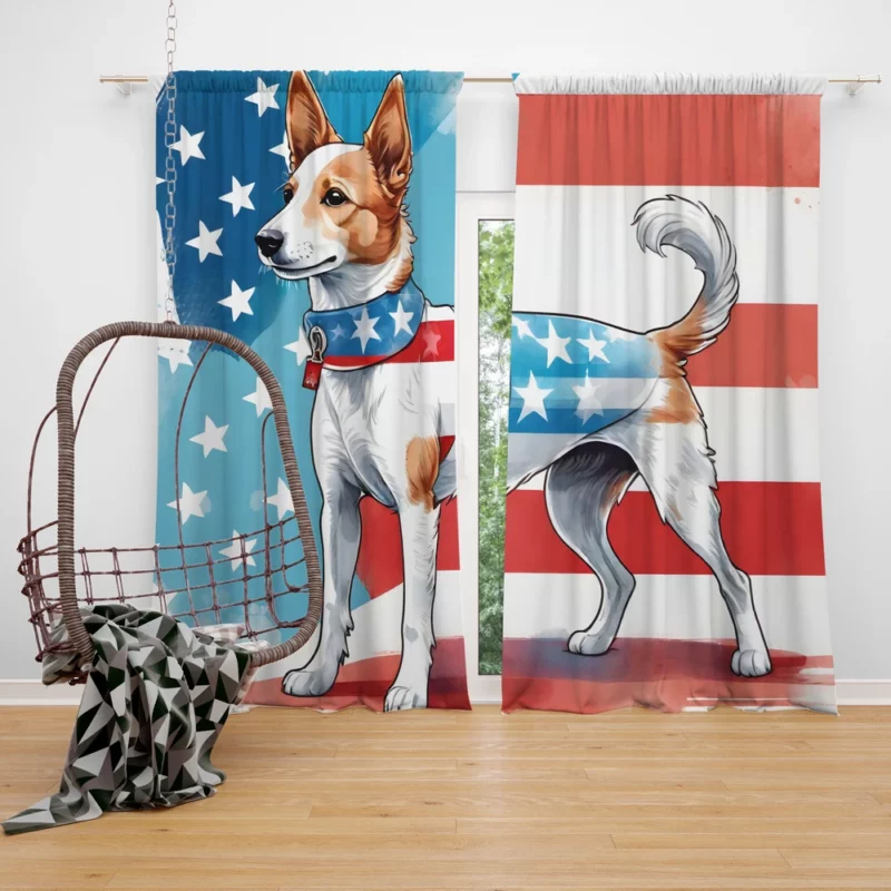 The Sleek Portuguese Podengo Dog Curtain