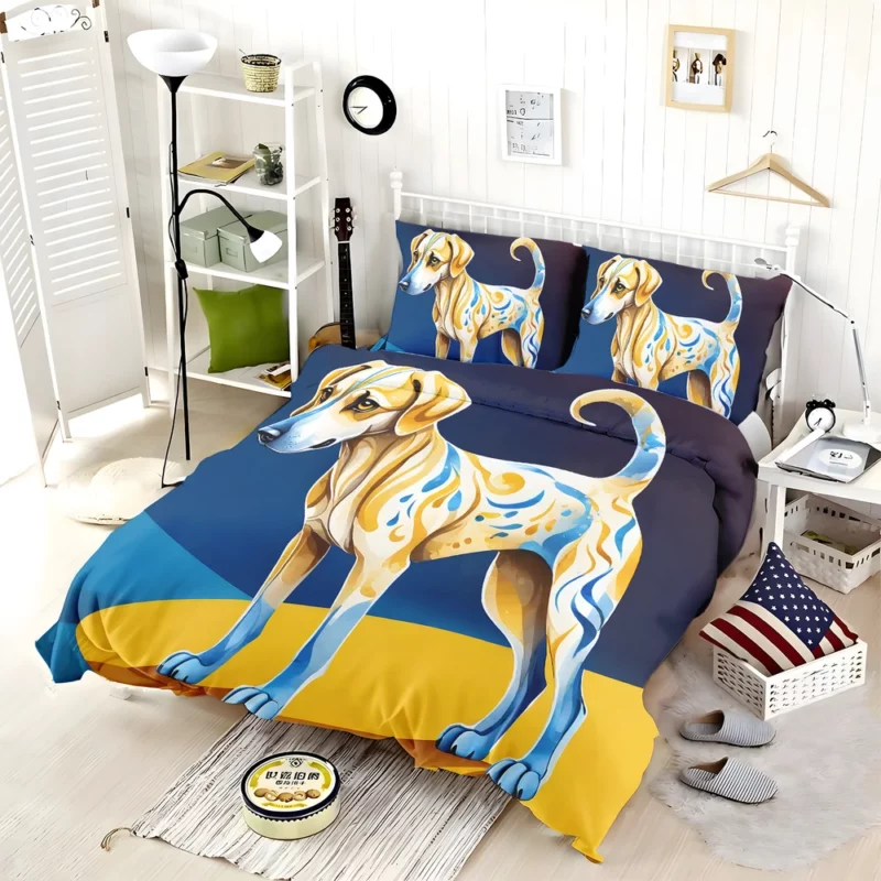 The Sleek Sloughi Dog Breed Bedding Set