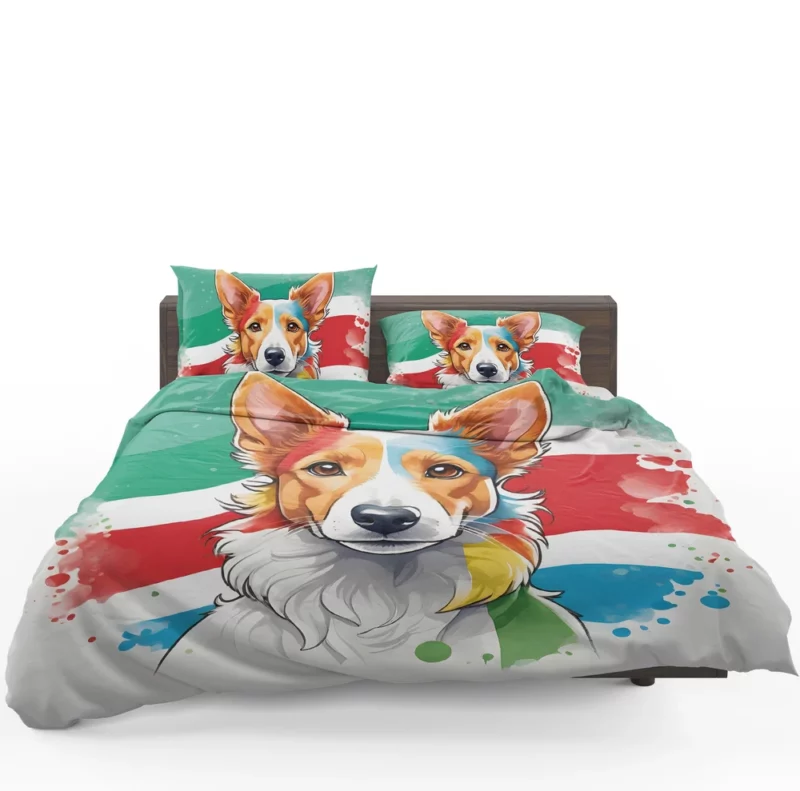 The Sleek and Loyal Portuguese Podengo Dog Bedding Set 1