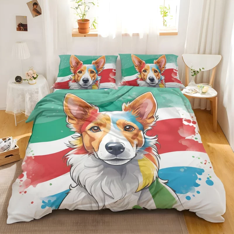 The Sleek and Loyal Portuguese Podengo Dog Bedding Set 2