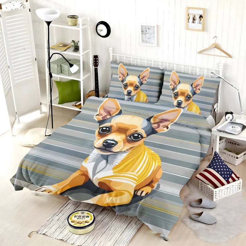 The Small and Elegant Russian Toy Terrier Dog Bedding Set