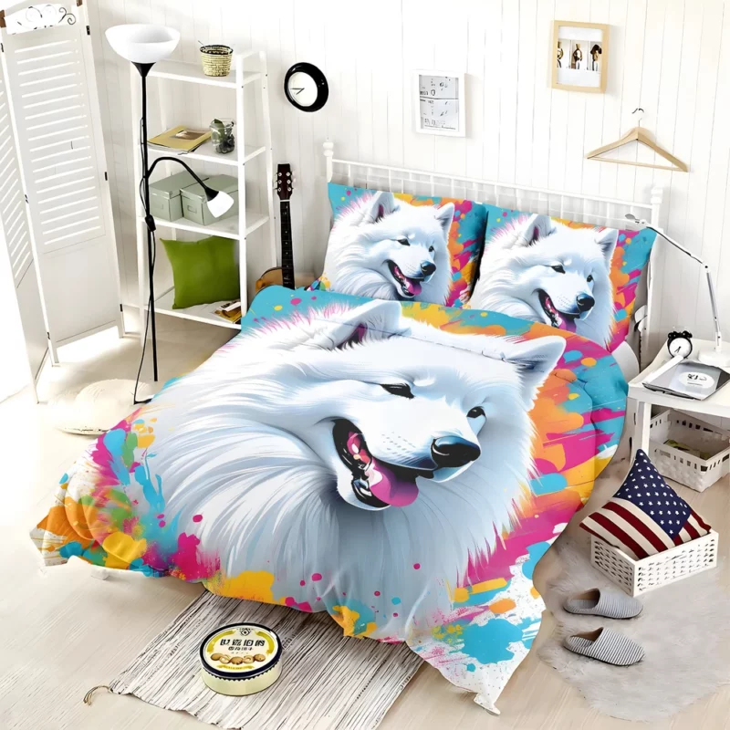 The Smiling Samoyed Loyal Dog Bedding Set