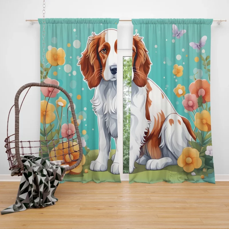 The Spaniel Charm Welsh Springer Dog Curtain