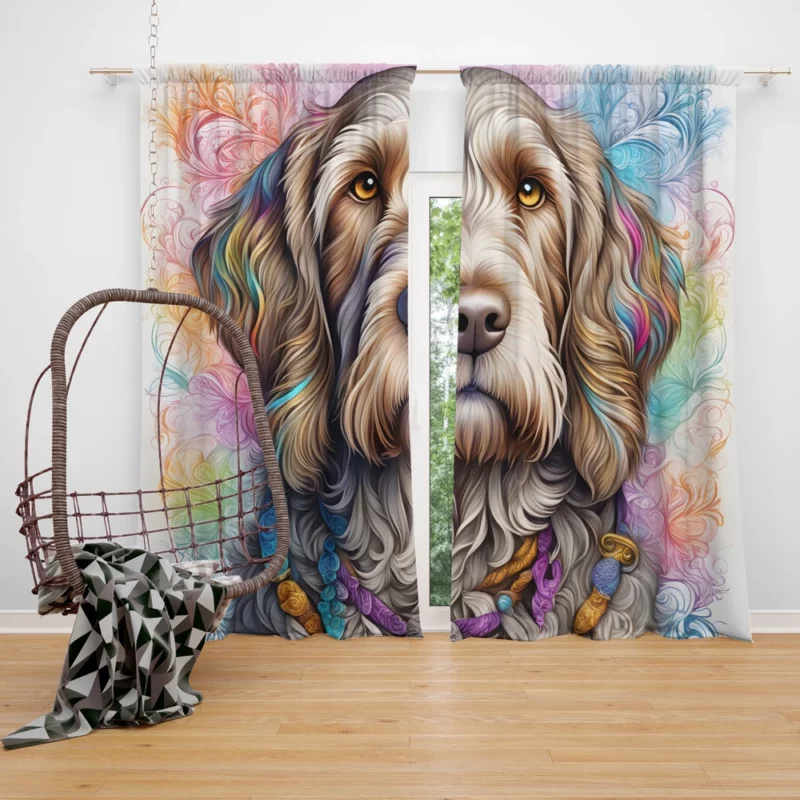 The Spinone Italiano Elegance Faithful Dog Curtain