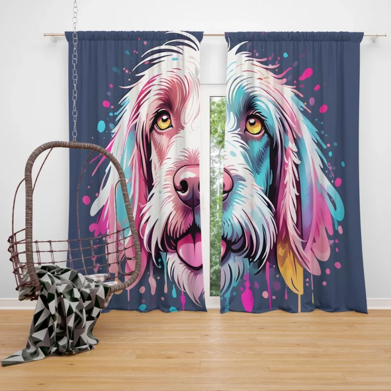 The Spinone Italiano Joy Playful Dog Curtain