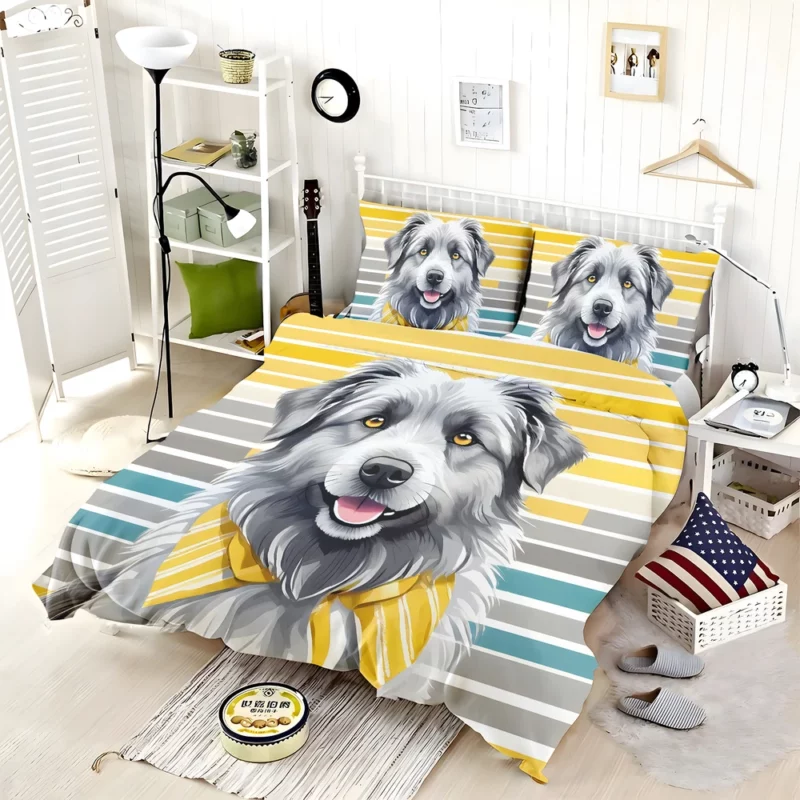 The Spirited Pyrenean Shepherd Dog Breed Bedding Set