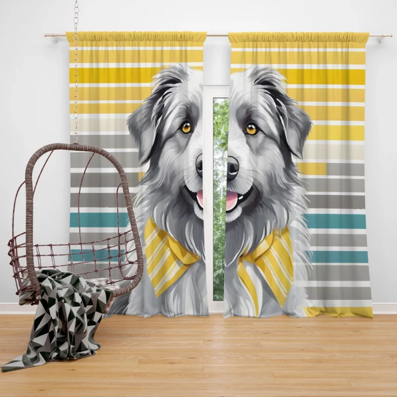 The Spirited Pyrenean Shepherd Dog Breed Curtain