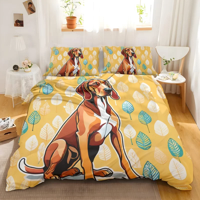 The Spirited Redbone Coonhound Dog Breed Bedding Set 2