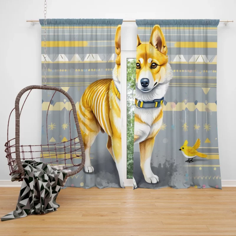 The Swedish Vallhund Elegance Faithful Dog Curtain
