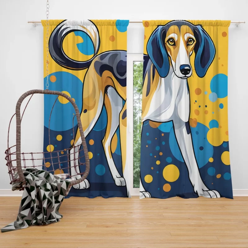 The Swift Saluki Hound Dog Curtain