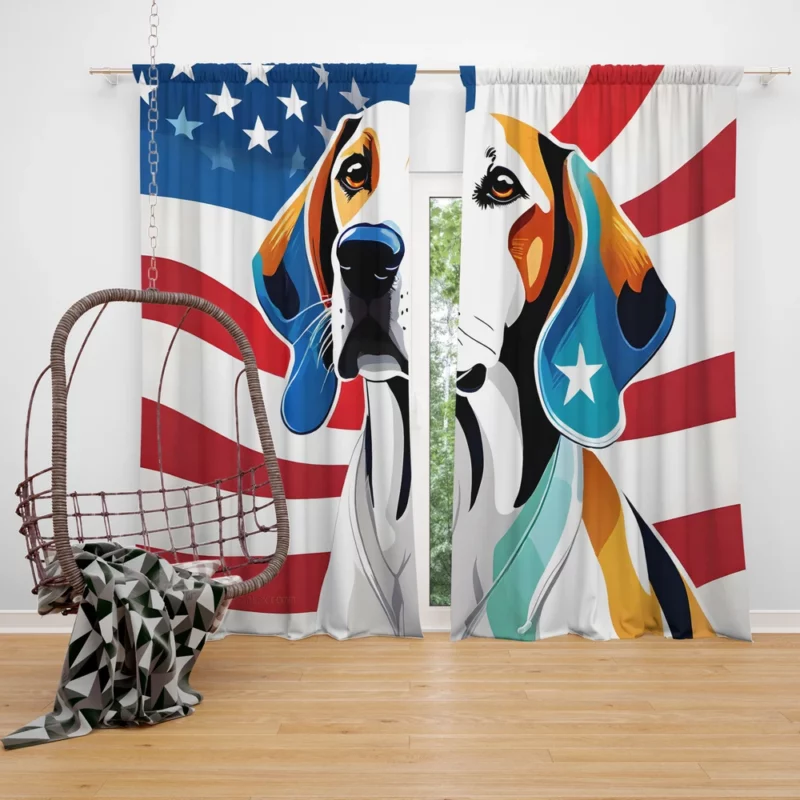 The Treeing Walker Coonhound Delight Perfect Companion Curtain