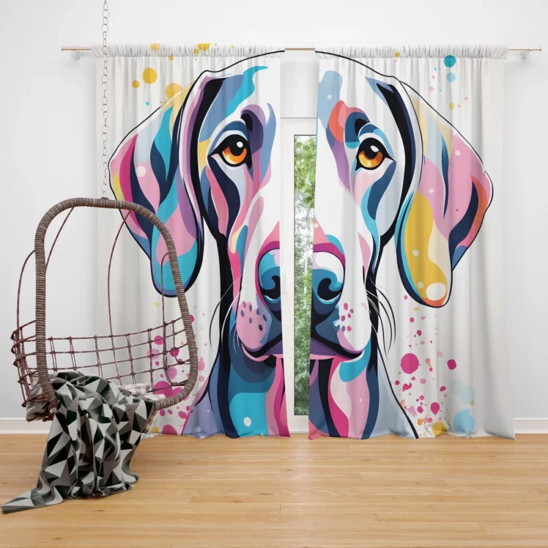 The Weimaraner Wonder Devoted Dog Curtain