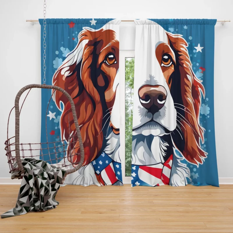 The Welsh Springer Spaniel Delight Perfect Companion Curtain