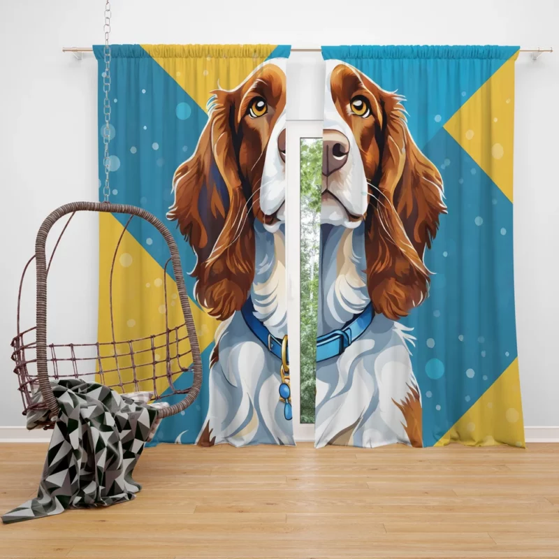 The Welsh Springer Spaniel Wonder Devoted Dog Curtain