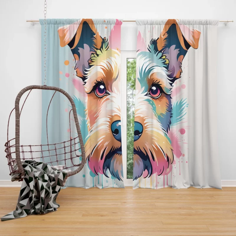 The Welsh Terrier Wonder Devoted Dog Curtain