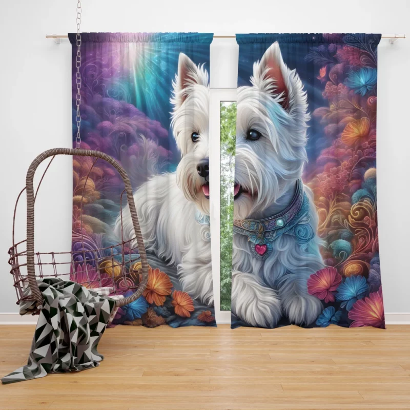 The Westie Delight Perfect Companion Curtain