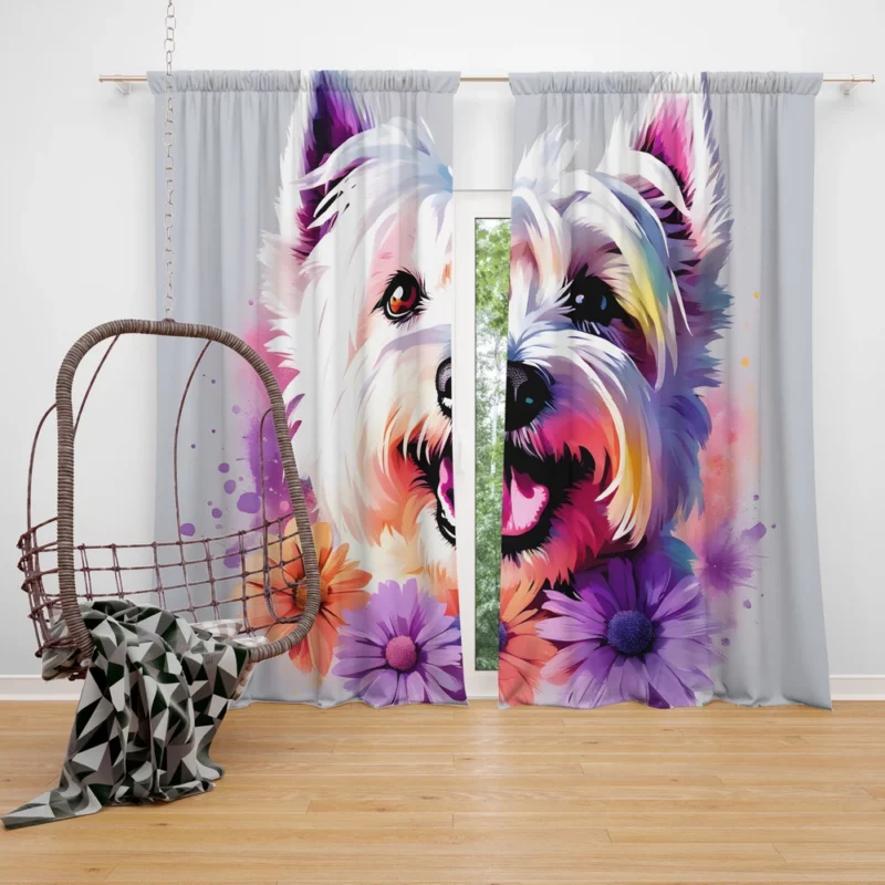 The Westie Wonder Devoted Terrier Curtain