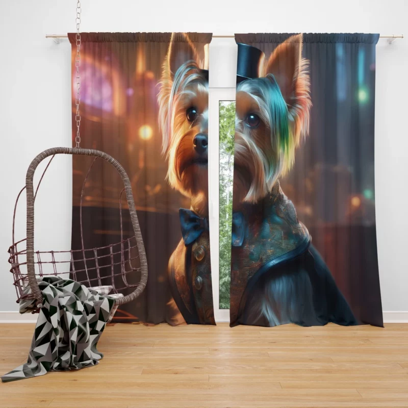 The Yorkshire Terrier Wonder Devoted Terrier Curtain