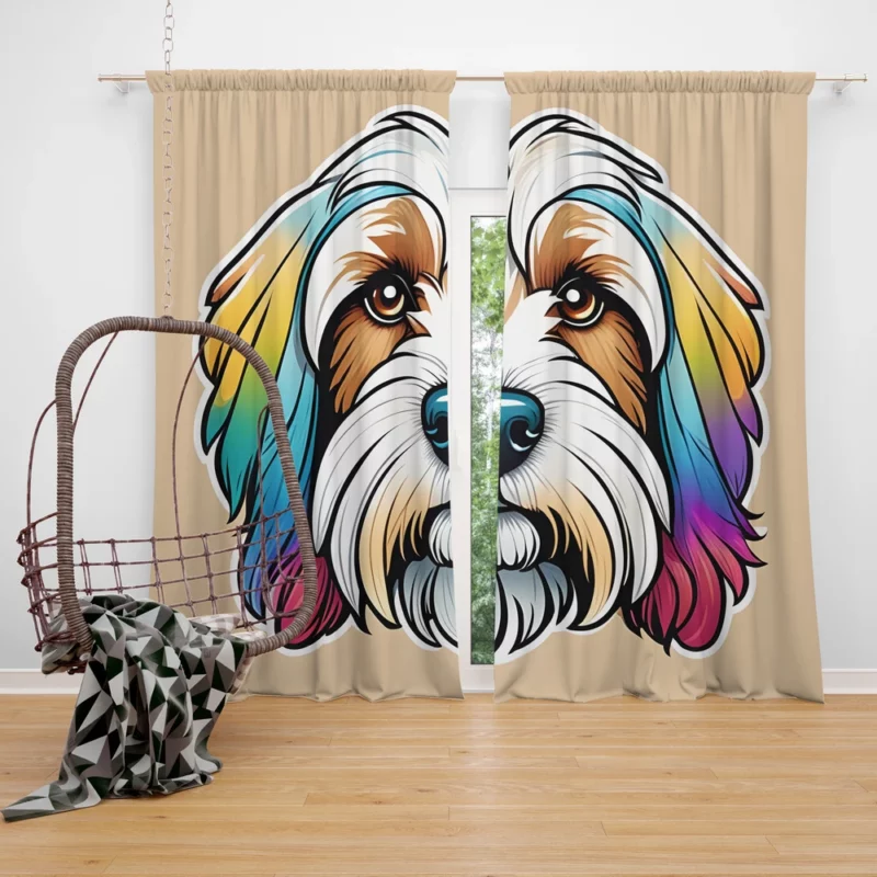 Tibetan Elegance Terrier Dog Breed Curtain