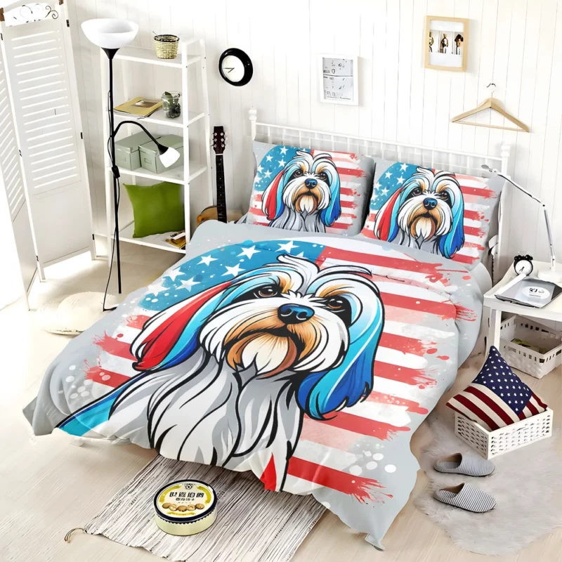 Tibetan Terrier Elegance Faithful Dog Bedding Set