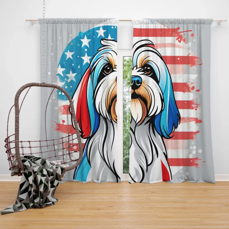 Tibetan Terrier Elegance Faithful Dog Curtain