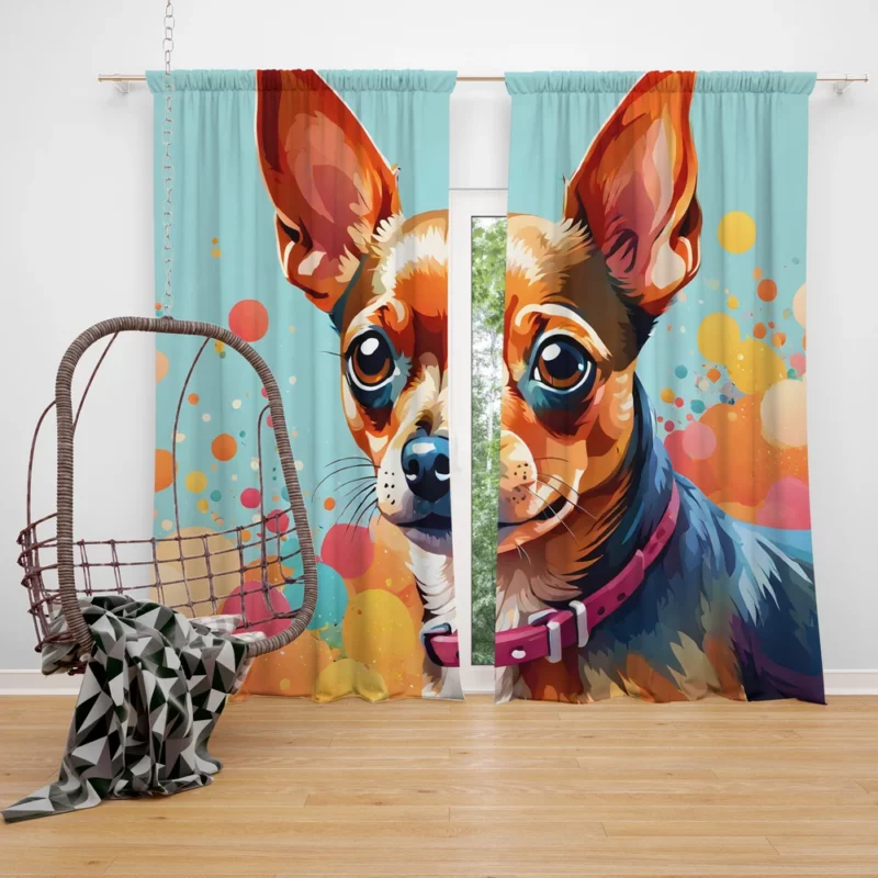 Tiny Elegance Russian Toy Terrier Dog Curtain