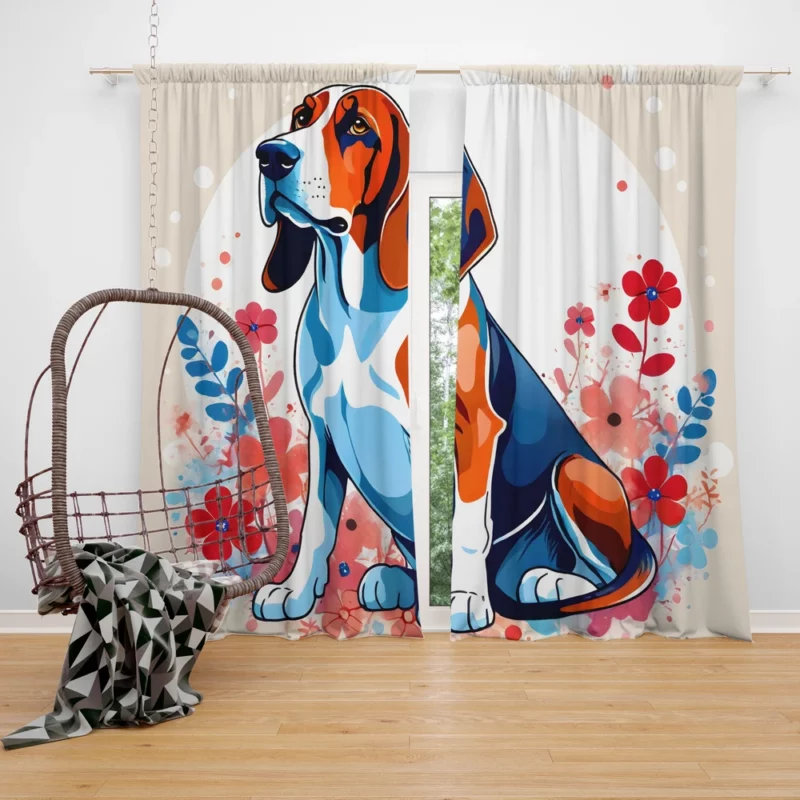 Treeing Walker Coonhound Majesty Devoted Dog Curtain