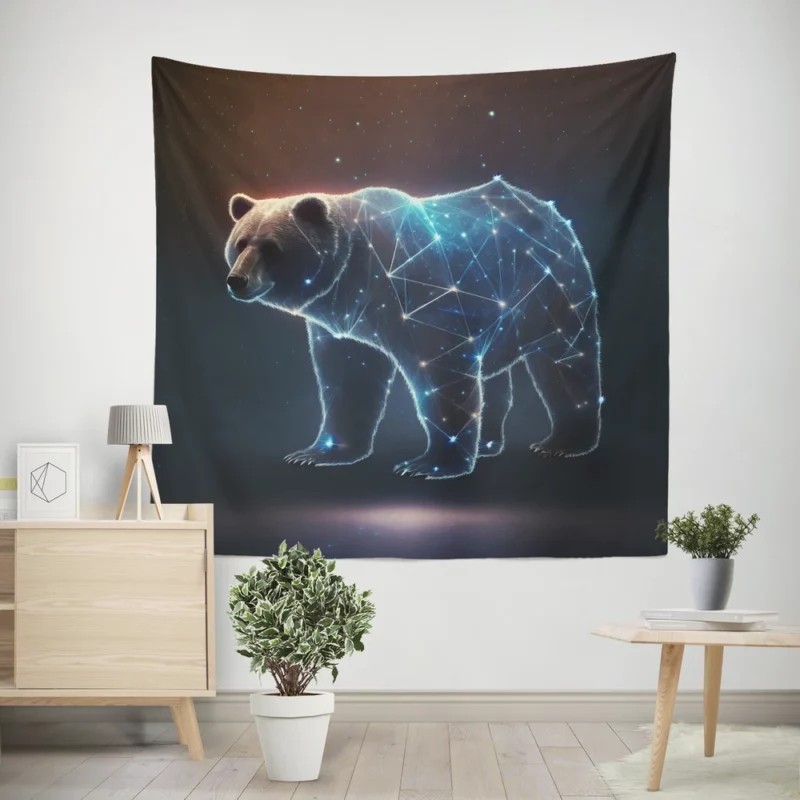 Ursa Major Constellation Art Bear Wall Tapestry