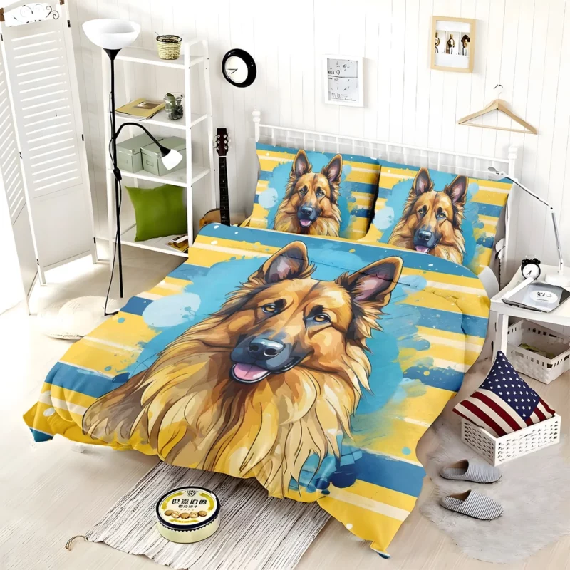 Versatile Belgian Tervuren Dog Athlete Bedding Set